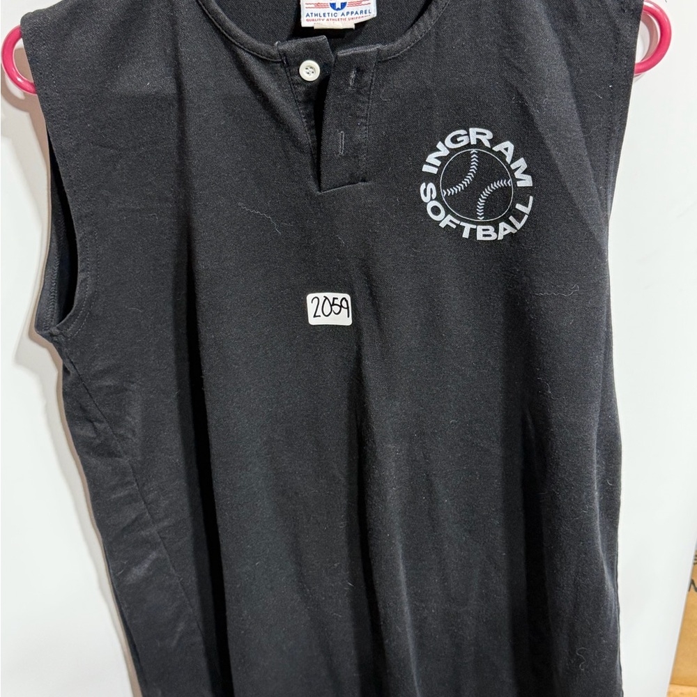 #2059-Black Ingram Softball Sleeveless Tee